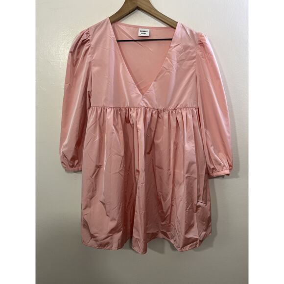 Coquette Ballet Romantic Babydoll Empire Waist Mini Dress 2XS Barbiecore Minimal - Picture 1 of 16